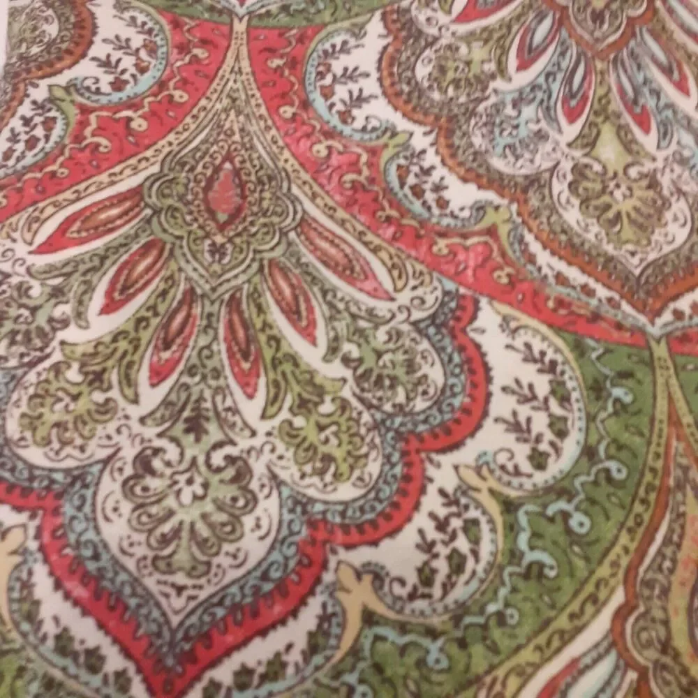 100%Cotton Earthy Floral Scroll Tablecloth 60x105 Quality
